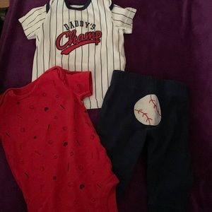 Cute baseball baby set